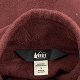 Rei Fleece Jacket - Small Burgundy Polyester