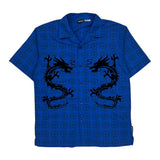 Age 14-16 Joe Boxer Graphic Hawaiian Shirt - Large Blue Polyester