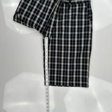 Dickies Checked Carpenter Shorts - 32W 11L Black Cotton