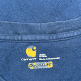 Carhartt T-Shirt - 2XL Navy Cotton