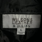Wilsons Leather Striped Leather Jacket - Large Black Leather