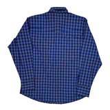 Wrangler Checked Shirt - XL Blue Cotton Blend