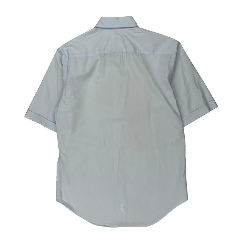 Armani Short Sleeve Shirt - Medium Blue Cotton