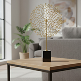 ANYHOUZ Luxury Gold Metal – Tree Figurine Sculpture for Living Room, House Display & Elegant Crafts Ornaments