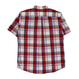 Tommy Hilfiger Checked Short Sleeve Shirt - Large Blue Cotton