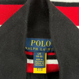 Polo By Ralph Lauren Striped 1/4 Zip - Large Black Cotton