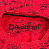 Desigual T-Shirt - 2XL Red Cotton