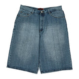 Hip Hop Three Denim Shorts - 34W 14L Blue Cotton