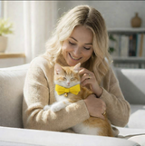 Anypet Large Yellow Bow Cat Collar with Safety Buckle, Bell & Durable Adjustable Strap – Stylish Comfortable Pet Collar for Cats