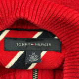 Tommy Hilfiger 1/4 Zip - XL Red Cotton