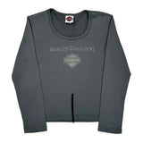Sturgis Harley Davidson Graphic Long Sleeve T-Shirt - Medium Grey Cotton