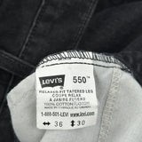 Made In Canada Levis 550 Jeans - 34W 30L Black Cotton