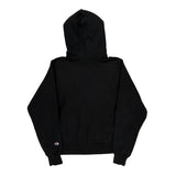 Reverse Weave Champion Spellout Hoodie - Small Black Cotton