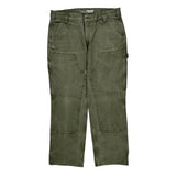 Carhartt Double Knee Carpenter Pants - 34W 30L Green Cotton