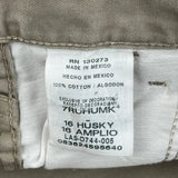 16 Husky Unbranded Cargo Pants - 32W 28L Khaki Cotton