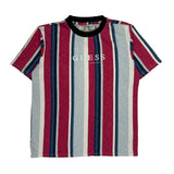Guess Striped T-Shirt - Small Multicoloured Cotton