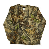 Camouflage Pattern Mossy Oak Camo Long Sleeve T-Shirt - Large Camo Cotton