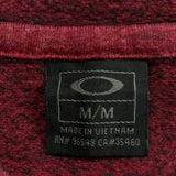Oakley Striped Hoodie - Medium Red Cotton Blend