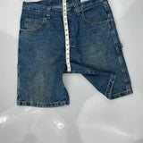 Wrangler Double Knee Denim Shorts - 36W 10L Blue Denim