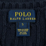 Age 5 Polo By Ralph Lauren Sweater Vest - XS Navy Cotton