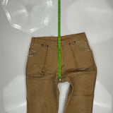 Dickies Double Knee Carpenter Pants - 34W 30L Brown Cotton