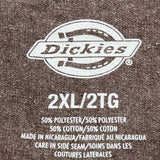 Dickies T-Shirt - 2XL Brown Polyester Blend