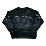 Unbranded Graphic Sweatshirt - Medium Black Cotton