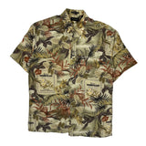 Van Heusen Floral Hawaiian Shirt - Medium Multicoloured Viscose