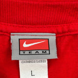 Wisconsin Basketball Nike College T-Shirt - Large Red Cotton