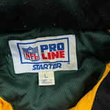 Green Bay Packers Starter Nfl Jacket - Large Gray Polyester