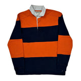 Ralph Lauren Striped Rugby Shirt - Medium Navy Cotton
