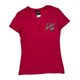 Harley Davidson Graphic T-Shirt - Medium Pink Cotton