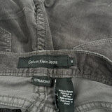 Calvin Klein Jeans Cord Trousers - 32″ Waist Grey Corduroy