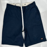 Dickies Chino Shorts - 35W 9L Navy Cotton Blend