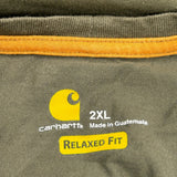 Carhartt Long Sleeve T-Shirt - 2XL Green Cotton