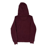 Carhartt Hoodie - Small Burgundy Cotton Blend