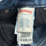 True Religion Boot Cut Jeans - 30W UK 8 Blue Cotton