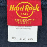 Authentic All Is One Hard Rock Cafe Graphic Hoodie - 2XL Navy Cotton