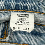 Made In USA Levis 550 Jeans - 32W 33L Light Wash Cotton