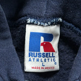 Russell Athletic Hoodie - Large Navy Cotton