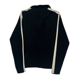 Ralph Lauren Striped 1/4 Zip - Medium Black Cotton