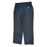 Carhartt Double Knee Carpenter Trousers - 30W 30L Blue Cotton