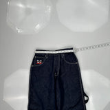 Wu Tag Graphic Carpenter Jeans - 25W 29L Dark Wash Cotton