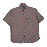 Ecko Unltd Checked Short Sleeve Shirt - Large Red Cotton