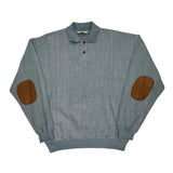 Orvis Collared Sweatshirt - Large Grey Cotton Blend