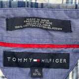 Tommy Hilfiger Checked Short Sleeve Shirt - XL Blue Cotton