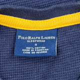 Sleepwear Polo By Ralph Lauren Long Sleeve T-Shirt - Small Navy Cotton