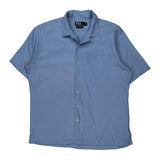 Caldwell Polo By Ralph Lauren Short Sleeve Shirt - Large Blue Silk Blend