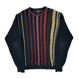 Unbranded Striped Sweater - XL Black Cotton
