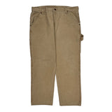 Wrangler Double Knee Carpenter Trousers - 37W 30L Beige Cotton